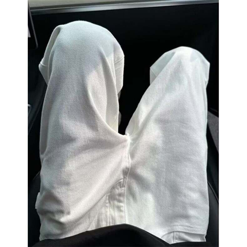 潮窄版阔腿直筒牛仔裤男女春秋季新款高腰宽松显瘦KA8072,男装休闲裤,星座1116A（原606A-3）
