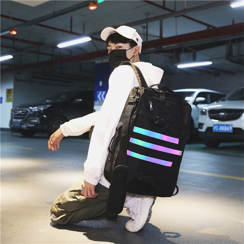 夜视开学季休闲尼龙男士双肩包反光包户外运动背包,女包,星座510A-2