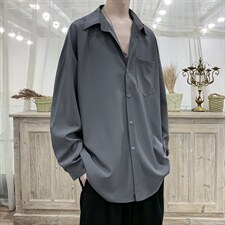 2025春夏百搭纯色百搭潮流免烫男衬衫上衣D201-DM13-P40,男装衬衫,电商D321-1