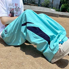 夏季新款潮牌百搭宽松长裤多巴胺穿搭速干休闲裤男现货K8032-P38，男装休闲裤，星座512-3