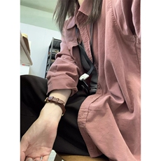TC724-P45灯芯绒上班休闲翻领长袖衬衫外套女秋季宽松休闲衬衣，男装衬衫，星座617A-2