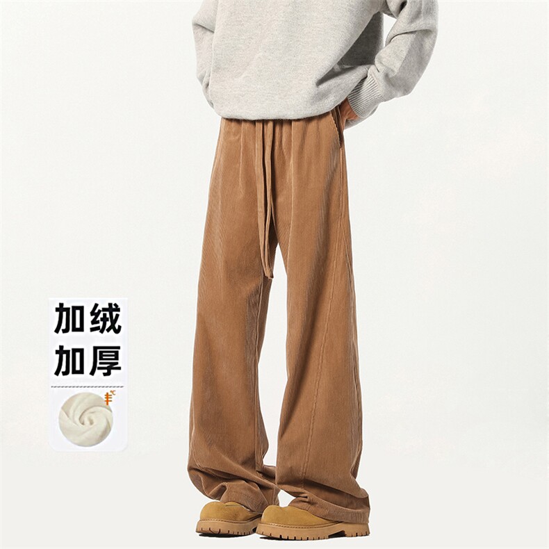 B258-K2581-P45控68加绒55控78灯芯绒弯刀裤65%棉35%聚酯纤维,男装休闲裤,电商B258