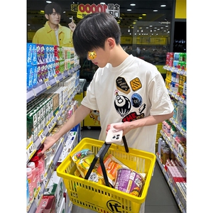 万针全刺绣工艺 得物抖音高品质260克纯棉双纱美式高街短袖T恤P33图片