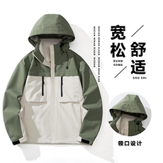 秋季爆情侣款户外冲锋衣防水防风外套高品户外潮流外套5108-P55，男装夹克，星座1403B
