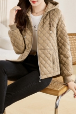 短款外套女2023新款冬季夹棉夹克秋冬薄款时尚棉衣棉服，女装棉衣/棉服，贵人树