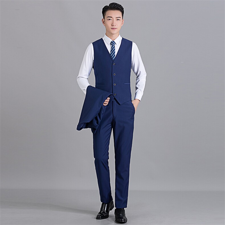 87881-3秋季新款男士西服三件套套装西装修身商务休闲P220,男装西服套装,电商B360