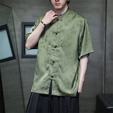 数据款现货！夏季新款休闲大码短袖衬衫A021-CS9898-P65-控88，男装T恤，电商A021