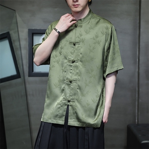 数据款现货！夏季新款休闲大码短袖衬衫A021-CS9898-P65-控88图片