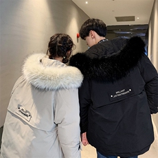 港风冬装新款大码情侣休闲韩版宽松男女连帽棉衣棉服F1813，男装棉衣，星座910A
