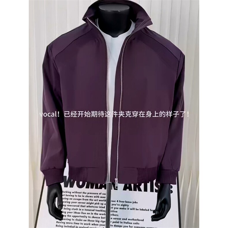 高品质春装新款老钱风美式高街解构立领棒球服飞行夹克潮休闲外套，男装夹克，电商A486