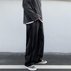 ins网红牛仔裤男直筒宽松坠感阔腿裤韩版潮流扎染老爹裤3002-p40，男装牛仔裤，星座1008