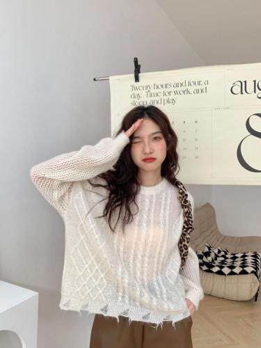 TWTIUWOO-秋装新款马海毛毛衣，女装针织衫/毛衣，她物