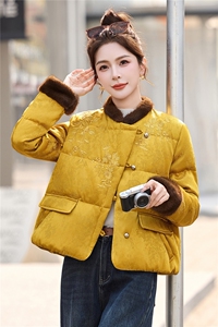 2025新款小清新优雅风羽绒服女冬季白鸭绒加厚保暖外套图片