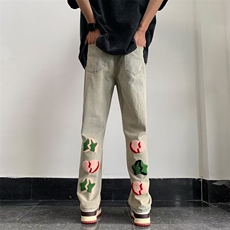 美式牛仔裤男春秋新款休闲半松紧腰直筒裤N2215P43，男装牛仔裤，星座1116-2