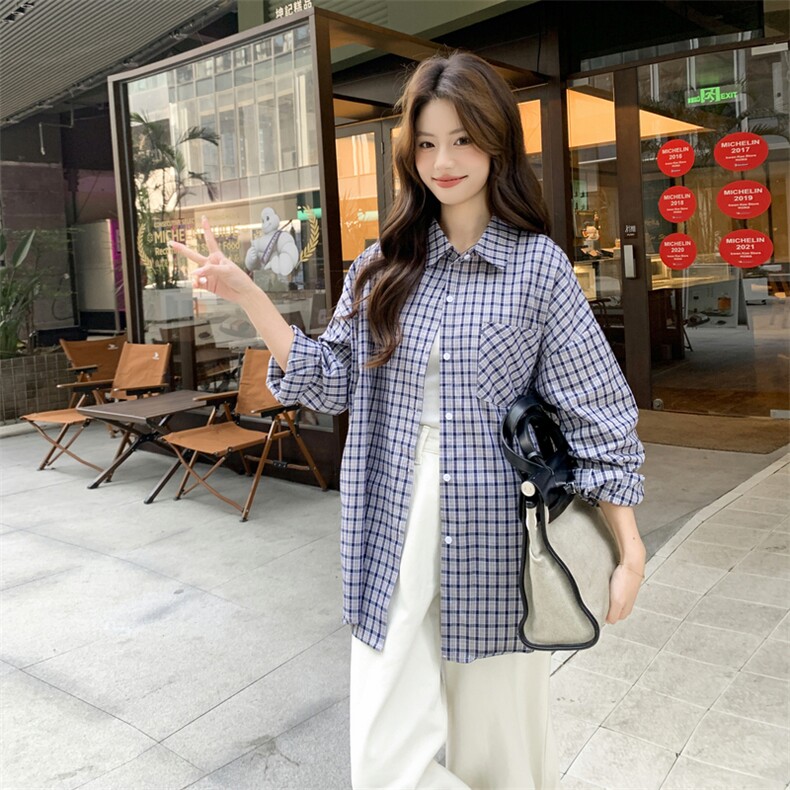 2026年春季新款韩版气质宽松休闲长袖衬衫女,女装衬衫,凡歌灵