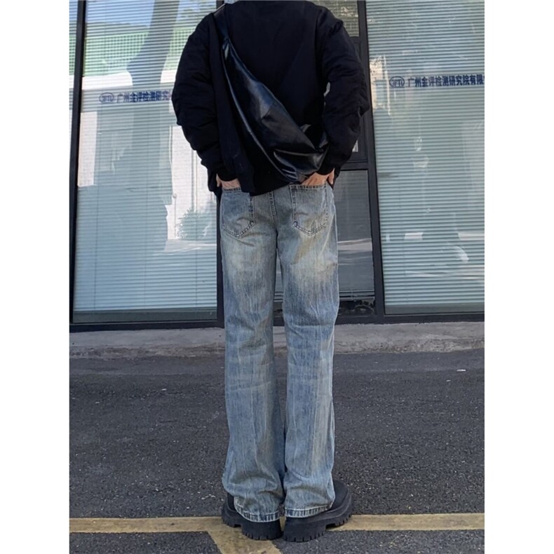 网图美式cleanfit牛仔裤男女潮高街欧美微喇牛仔裤GY9269-P52,男装牛仔裤,星座1001-1