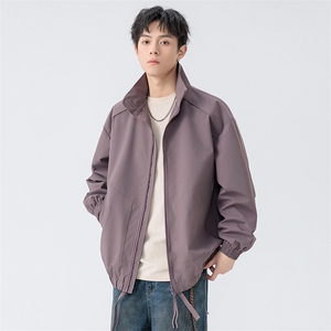 新款硬汉风户外夹克男立领纯色上衣冲锋衣外套A157B-JK7822-P70图片