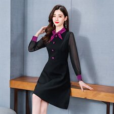 连衣裙文艺优雅时尚年轻瘦身舒适，女装连衣裙，魅影