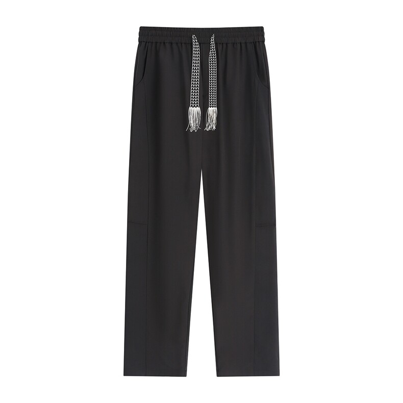 辑明线冰丝褶皱休闲裤K064平铺92%聚酯纤维8%氨纶(S-2XL)TP25,男装休闲裤,电商A088
