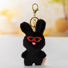 童话毛绒 墨镜A黑兔挂件