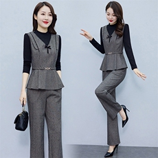 现货-新品】时尚洋气两件套2024年春装新款显瘦阔太太女士套装，女装套装/套裙，仁梯