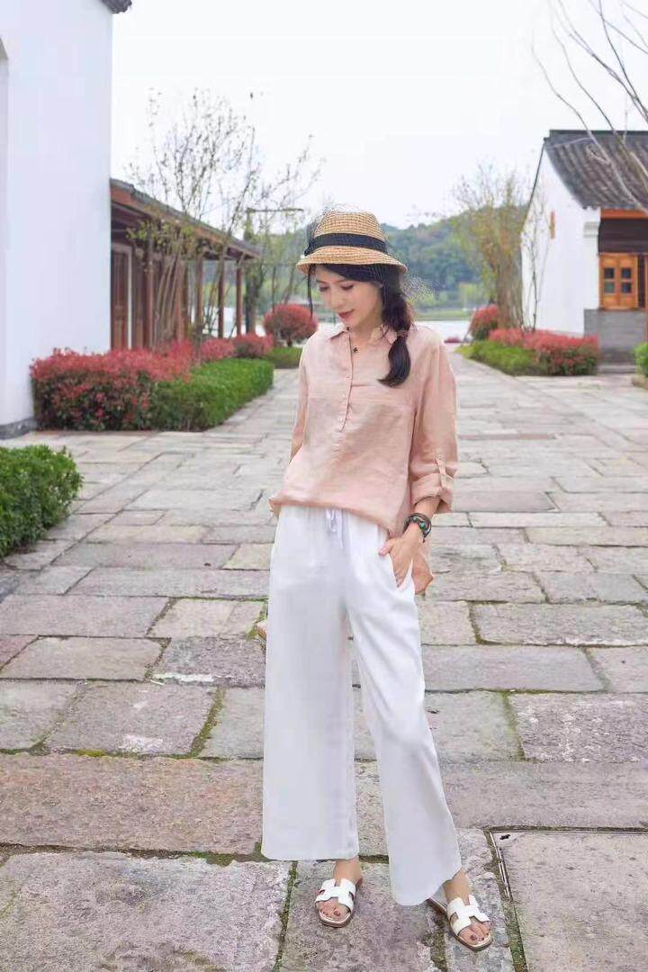 纯苎连衣裙小衫裤子裙子衬衣 时尚风 风淑女风休闲风，女装连衣裙，川哲