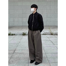 美式复古双面穿千鸟格外套男春秋痞帅翻领飞行员夹克LJK9555-P72，男装夹克，星座1008