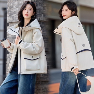 现货2025年冬季新款夹棉保暖棉衣派克服图片