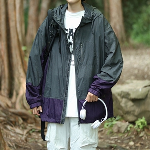 轻薄透气连帽防晒衣男夏季美式复古潮牌小众防晒服外套 W7425-P40图片
