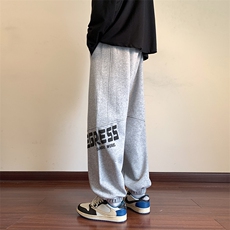 KP609P50港风休闲裤男宽松直筒拖地裤束脚裤卫裤，男装休闲裤，星座1204-3