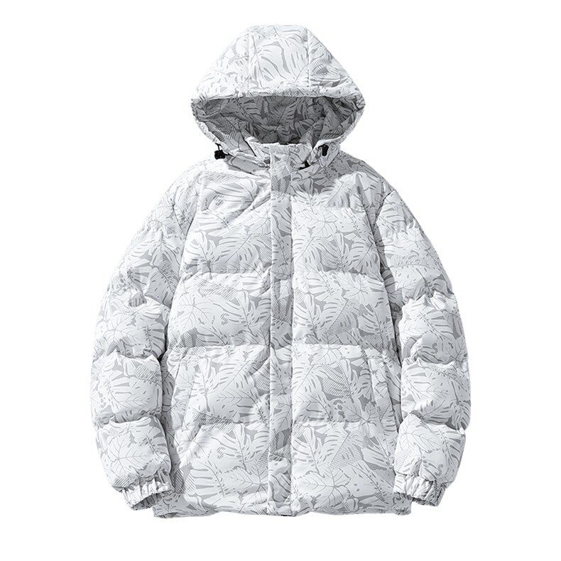 特批2024冬季大码印花棉服可脱卸连帽棉袄外套A436-3091-P70,男装棉衣,电商A436