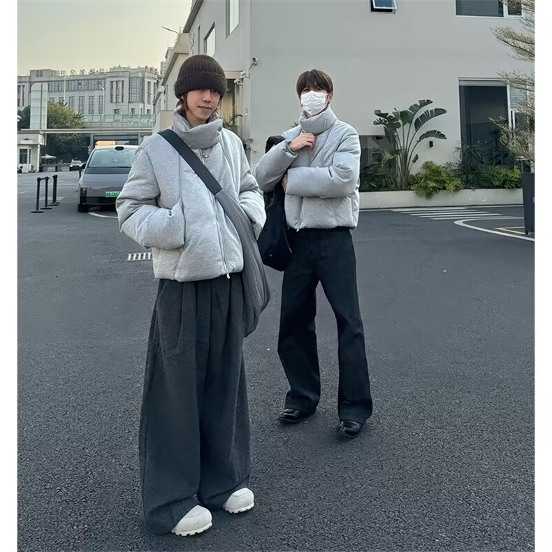 网图 老钱风 立体解构短款加厚32支软糯棉服外套 W1915/特P90图片
