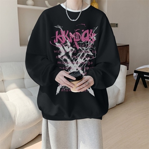 已注册/华棉内景秋冬印花宽松圆领卫衣男WY00774/P35加绒P45图片
