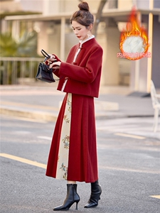 现货新中式提花90羽绒服套装纯色女2025冬季新款超好看保暖女图片
