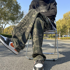 KK383常规特p38加绒p46美式牛仔迷彩裤重磅解构水洗工装伐木裤，男装休闲裤，星座712