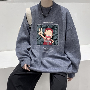 半高领毛衣男大码胖子针织衫毛线衣 M18392-P45 加绒款-P65图片