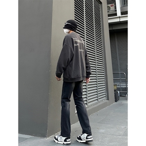 B221 美式ins高街小众五角星假破洞小脚牛仔裤 LK23027-P65 控88图片