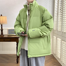 冬上新加棉加厚简约棉服青少年潮港风立领棉衣外套男女8801-P65，男装棉衣，电商A441-1