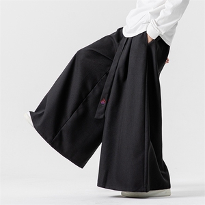 秋冬 风宽松休闲裙裤汉服阔腿裤宋裤新中式情侣潮 K272/P75图片