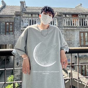 月球华夫格t恤男短袖男大码五分袖 酒店风 HT73246-P22图片