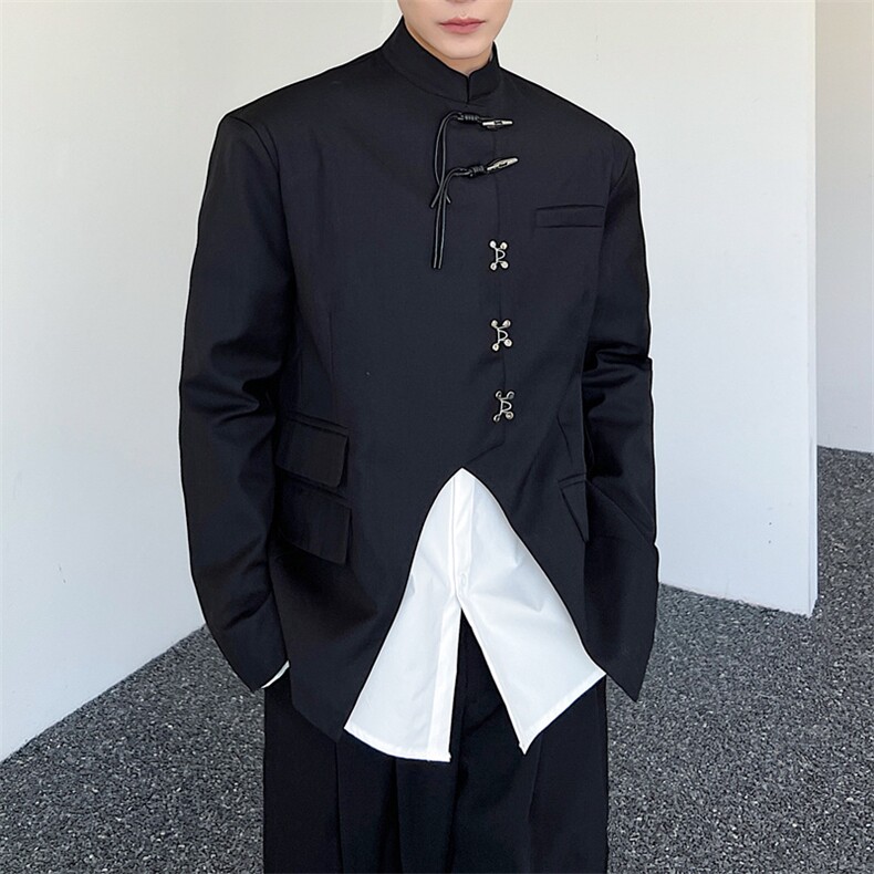 新中式立领痞帅校园风西装外套街头小众设计感外套男，男装夹克，星座1009（原B233）