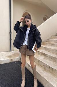 2022冬装新款假两件套衣加厚推荐,女装棉衣/棉服,蜜思优沫