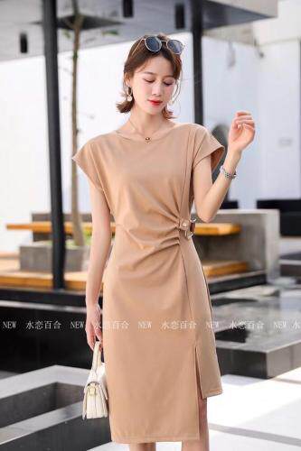 夏装新款连衣裙，女装连衣裙，水恋百合