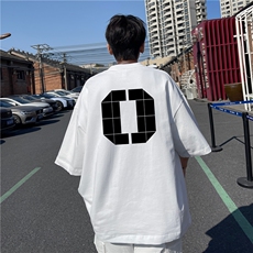 2025夏季新款抖音品质宽松休闲印花短袖dcm313-特批20控38，男装T恤，星座605(原A050)