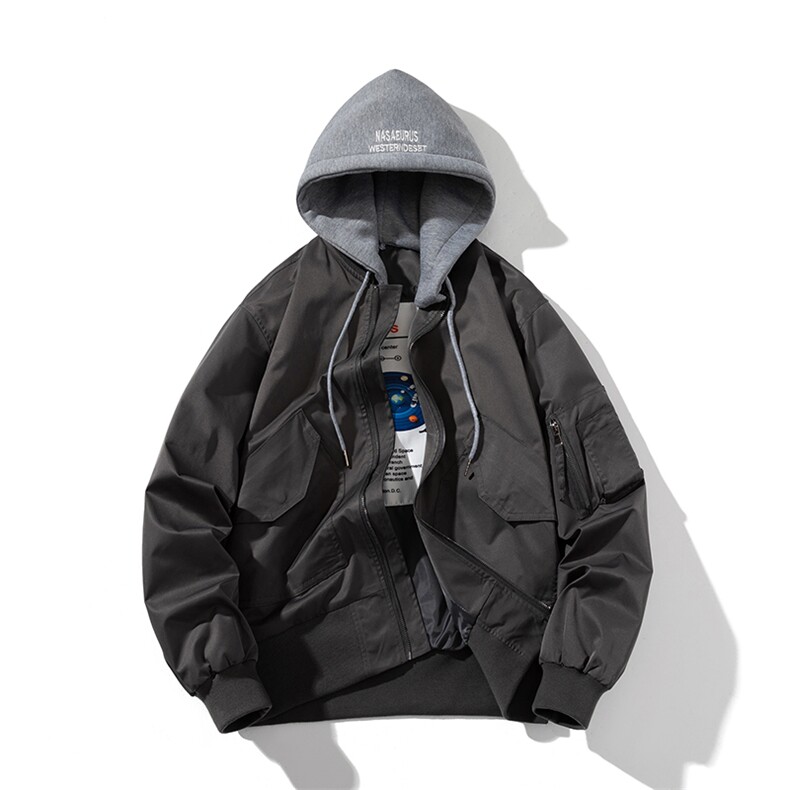 现货秋冬季潮牌机车夹克棉衣棒球服欧美街头飞行员外套情侣装,男装棉衣,电商A105