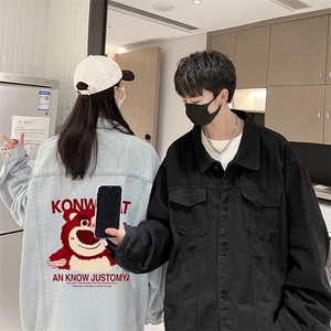 牛仔夹克男大码牛仔外套男茄克 NJ77285-P60加绒款-P75图片