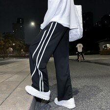 主推!潮流反光垂感阔腿拖地宽松休闲男女裤1004-1WK519P45控68，男装休闲裤，星座715