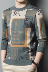 YYQ755男士2023年秋冬新款长袖针织衫毛衣打底衫圆领P78，男装针织衫/毛衣，电商B360