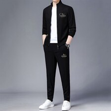 HP361秋季新款男式长袖长裤两件套运动休闲开衫修身卫衣套装P168,男装休闲套装,电商B360