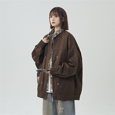 2025春休闲痞帅工装翻领夹克潮流外套得物二开XZ301b-2-JK2589P78，男装夹克，星座301B-2（原A443-1）